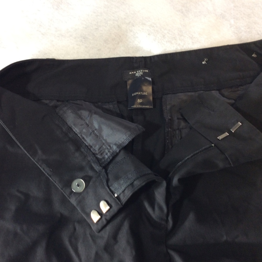 Ann Taylor Elegant Black Trousers size 8P gently used #332 - Picture 5 of 8